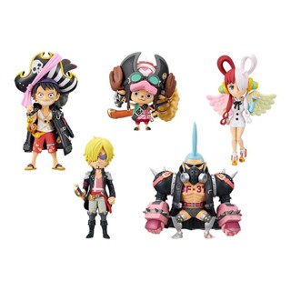 [ของแท้] Bandai แว่นตาโรงงาน WCF One Piece Theatrical Version RED Luffy Chopper Sanji Frankie Utah T0H0