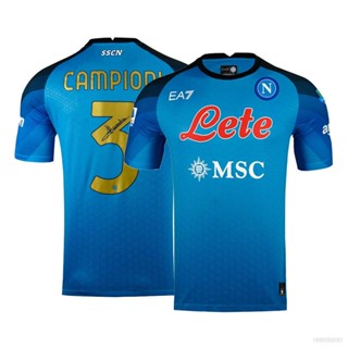 เสื้อยืดแขนสั้น ลายทีมชาติฟุตบอล Ani 2022-2023 SSC Napoli ชุดเหย้า พลัสไซซ์