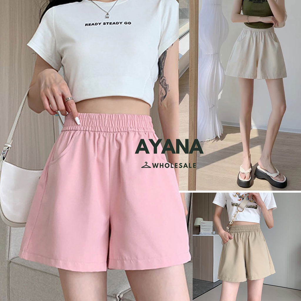 พร้อมส่ง กางเกงขาสั้นผู้หญิงลำลอง เนื้อผ้าฝ้ายคอตตอน สวมใส่สบาย