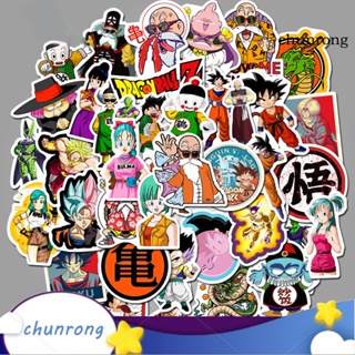 Chunrong สติกเกอร์ ลายการ์ตูนอนิเมะ Dragon Ball กันน้ํา สําหรับตกแต่งกระเป๋าเดินทาง สเก็ตบอร์ด 50 ชิ้น