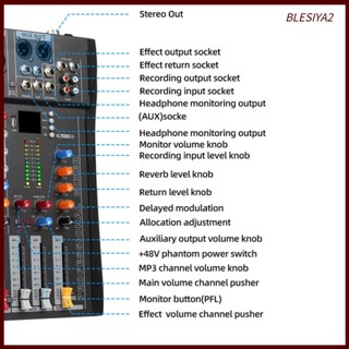 [Blesiya2] อะแดปเตอร์มิกเซอร์เสียงอะนาล็อก 48V แจ็คไมโครโฟน XLR 12 ช่อง พกพาง่าย สําหรับบันทึกเสียง DJ Stage Stereo