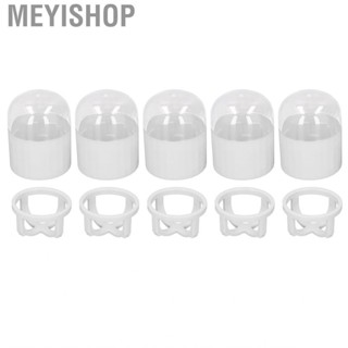 Meyishop Beauty Sponge Container Portable White Makeup Holder Dust Proof Transparent Top Cover for Jewelry