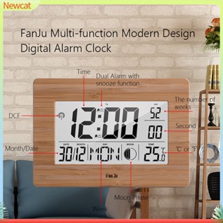 {Newcat} นาฬิกาปลุกดิจิทัล หน้าจอ LCD อเนกประสงค์ สําหรับทดสอบอุณหภูมิข้างเตียง