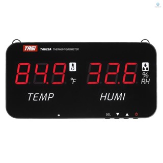 Tasi อุณหภูมิอัจฉริยะ -20℃-80℃（-4℉-176℉เครื่องวัดความชื้น หน้าจอดิจิตอล LED TOLO-7.26