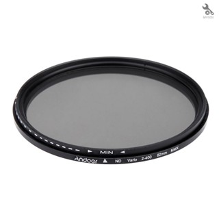 {self} Andoer 82mm ND Fader Neutral Density Adjustable ND2 to ND400 Variable Filter for   DSLR Camera