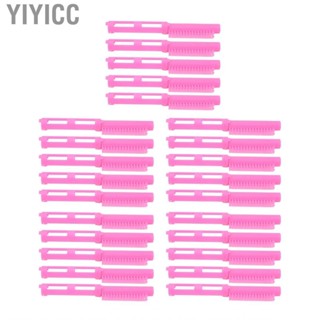 Yiyicc Perm Rods Set  25pcs Round Hook Hair Curling Rod Hollow Out Pink Smoothing  for All Types Salon