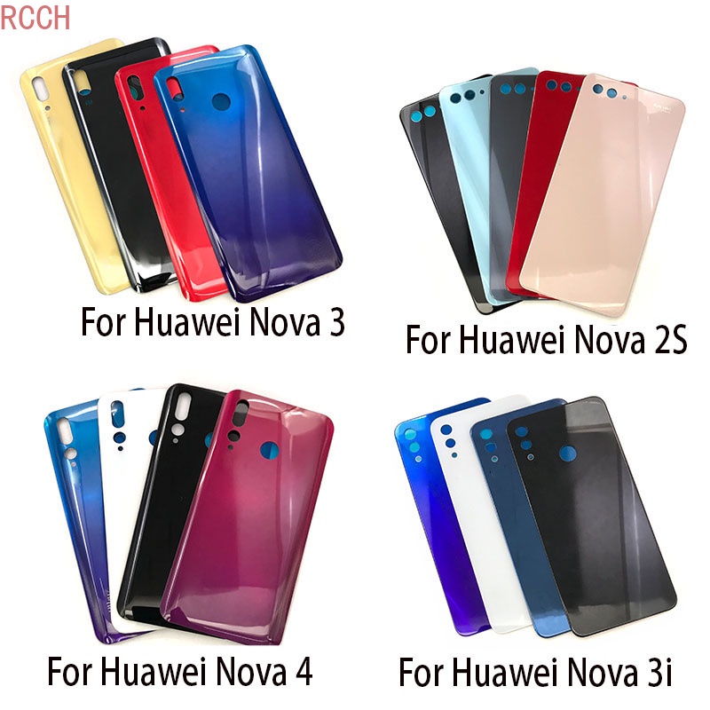 ฝาครอบแบตเตอรี่กระจกด้านหลัง สําหรับ Huawei Nova 3 Nova 4 3i Nova 2 2S
