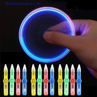 Buildvictories11 ใหม่ 2in1 ปากกาสปินเนอร์ มีไฟ LED เรืองแสงในที่มืด สําหรับออทิสติก TH