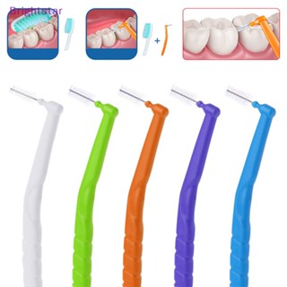 Brightstar 5 ชิ้น / กล่อง Push-Pull Interdental Brush ดูแลช่องปากฟันฟันไวท์เทนนิ่งฟันแปรงใหม่