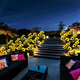 [EY] โคมไฟ Led รูปดอกทานตะวัน พลังงานแสงอาทิตย์ กันน้ํา สําหรับตกแต่งสวน กลางแจ้ง 2 ชิ้น