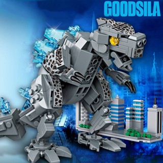 ตุ๊กตาฟิกเกอร์ Eul Mecha Godzilla and City Buidling Blocks ของเล่นสําหรับเด็ก