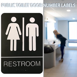 Unisex Bathroom Sign Acrylic Mens Womens Restroom Signs Unisex Toilet Wall Decor