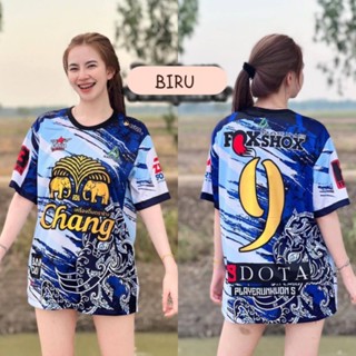 [ พร้อมส่ง ] เสื้อกีฬาแขนสั้น ลายทีม New Jersey Chang thailand Limited edition อเนกประสงค์