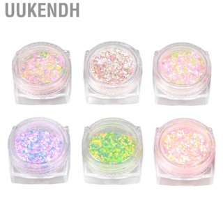 Uukendh Sugar Nail Glitter ABS Portable  Knitting Wool Colorful Shining for Performance Women