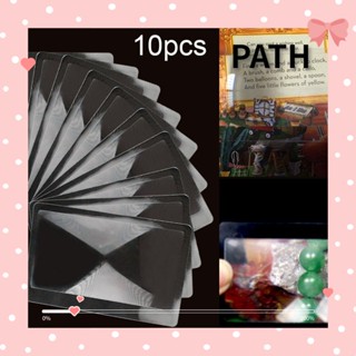 Path แว่นขยาย PVC แบบใส ขนาดเล็ก 3 X 8.5*5.5 ซม. แบบพกพา สําหรับอ่านหนังสือ บัตรเครดิต 10 ชิ้น