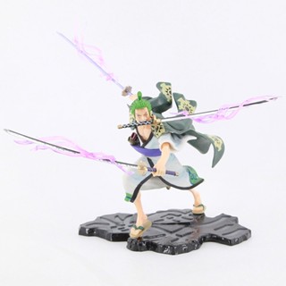 โมเดลรูปปั้น One Piece Roronoa Zoro สีจําลอง สําหรับตกแต่ง