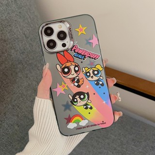 Case iPhone 14 pro max The Powerpuff Girls Acrylic Hard เคส for iPhone 11 12 Pro Max เคสไอโฟน13 Pro Max Case