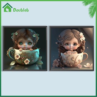 【Doub X ✮】ชุดงานศิลปะ ปักครอสสติตช์เพชร ทรงกลม ลายเด็กทารกน่ารัก 5D DIY สําหรับตกแต่งบ้าน ✮