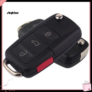 [Sy] เคสรีโมตกุญแจรถยนต์ 4 ปุ่ม แบบเปลี่ยน สําหรับยานพาหนะ