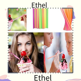 Ethel1 หลอดดูดน้ําพลาสติก หลากสี สําหรับบาร์ ผับ บาร์