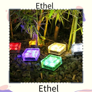 Ethel1 โคมไฟ LED พลังงานแสงอาทิตย์ 6 สี กันน้ํา สําหรับตกแต่งสวน บันได