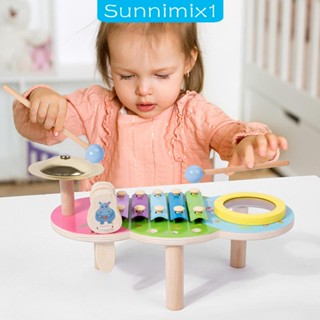 [Sunnimix1] ชุดเครื่องดนตรีไม้ Montessori ของเล่นสําหรับเด็ก ของขวัญวันเกิด 2 ชิ้น