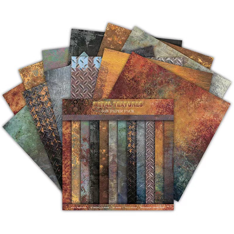 Journamm แผ่นกระดาษแฮนด์เมด 6 นิ้ว สําหรับตกแต่งสมุดภาพ การ์ดอวยพร อัลบั้ม DIY 12 แผ่น