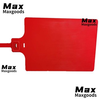 Maxg ป้ายแท็กพลาสติก กันน้ํา สีแดง 100 ชิ้น 100 ชิ้น