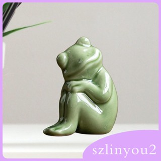 [szlinyou2] รูปปั้นกบจิ๋ว สําหรับตกแต่งบ้าน โต๊ะ ห้องนอน ตู้หนังสือ