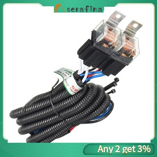 Rf ชุดรีเลย์ไฟหน้า H4 80A 100W 140W สําหรับหลอดไฟ 12V H4