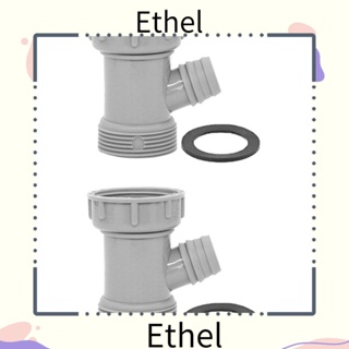 Ethel1 อะแดปเตอร์เชื่อมต่อท่อระบายน้ํา 3 ทาง 45 มม. สีเทา สําหรับห้องครัว 2 ชิ้น