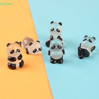 &lt;Dream&gt; พวงกุญแจ จี้การ์ตูนแพนด้า 3D เรืองแสง ขนาดเล็ก สร้างสรรค์ DIY 1 ชิ้น