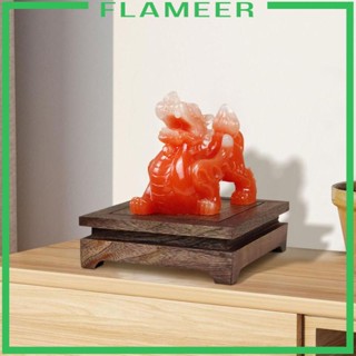 [Flameer] ฐานไม้แกะสลัก ความสูง 4 ซม. สําหรับตกแต่งบ้าน