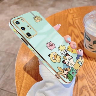 สําหรับ Huawei P20 P30 P40 Pro P20 P30 Lite Nova4E Nova3E เคสโทรศัพท์มือถือแบบนิ่ม TPU กันกระแทก ลายตุ๊กตา Baokemeng หรูหรา