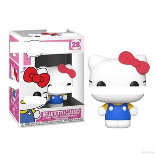 Cool FUNKO POP Sanrio Hello Kitty โมเดลฟิกเกอร์ คลาสสิก ของเล่นสําหรับเด็ก ของขวัญ ของสะสม เครื่องประดับรถยนต์ ใหม่