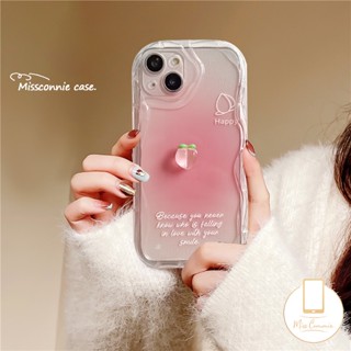 เคสโทรศัพท์มือถือ ขอบโค้ง แต่งตุ๊กตาพีช 3D ไล่โทนสี พร้อมสายคล้องมือ สําหรับ Infinix Hot 11 10 12 8 9 20 30 Play Smart 6Plus 6 7 5 Note 12 G96 Hot 30i 9 8 10Lite