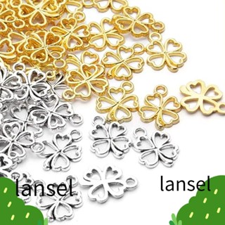 Lansel จี้สเตนเลส รูปใบไม้สี่แฉก สีเงิน สีทอง นําโชค เครื่องประดับ สร้อยข้อมือ สร้อยคอ สร้อยข้อมือ