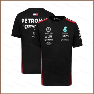 เสื้อยืดแขนสั้น พิมพ์ลายทีมแข่งรถ Mercedes AMG F1 HQ1 2023 พลัสไซซ์ สําหรับผู้ชาย และผู้หญิง QH1