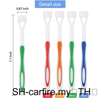 แปรงสีฟัน ABS 3 ด้าน แบบพกพา กันลื่น สําหรับโรงแรม ท่องเที่ยว 4 ชิ้น