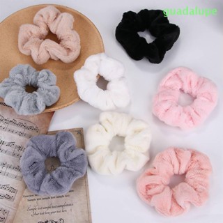 Guadalupe ผ้ากํามะหยี่ขนนิ่ม Scrunchie ยืดหยุ่น ฤดูหนาว เครื่องประดับผม ผูกผม ที่คาดผม ที่ใส่ผมหางม้า