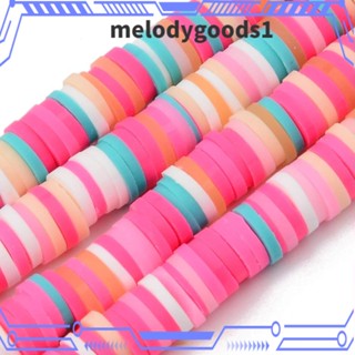 Melodygoods1 ลูกปัดดินโพลิเมอร์ แฮนด์เมด ทรงกลมแบน แบน 6 มม. 10 เส้น สําหรับทําเครื่องประดับ สร้อยข้อมือ 3500 ชิ้น