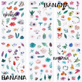 Banana1 สติกเกอร์กระดาษวาชิ รูปนก หลากสี สําหรับตกแต่ง DIY 30 แผ่น