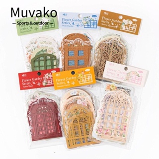 Muvako กระดาษ สไตล์วินเทจ หลากสี สําหรับตกแต่งสมุดภาพ งานฝีมือ DIY 90 ชิ้น