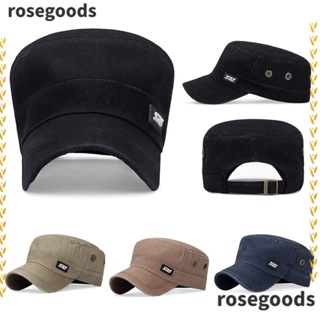 Rosegoods1 หมวกเบสบอลลําลอง ผ้าฝ้าย ระบายอากาศ ปรับได้ เหมาะกับฤดูใบไม้ผลิ ฤดูร้อน สําหรับผู้ชาย