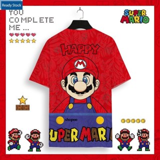 【พร้อมส่ง】เสื้อยืดแขนสั้น พิมพ์ลายการ์ตูนมาริโอ้ ระบายอากาศ แบบแห้งเร็ว แฟชั่นฤดูร้อน สําหรับผู้ชาย 2023