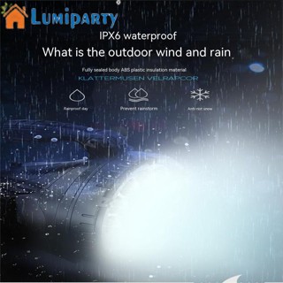 Lumiparty ไฟฉายฉุกเฉิน Led แบบพกพา ชาร์จไฟได้ สว่างมาก สําหรับค้นหากลางแจ้ง