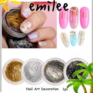 Emilee อุปกรณ์ตกแต่งเล็บ เลื่อม ดาว ดวงจันทร์ สีทอง สีเงิน DIY