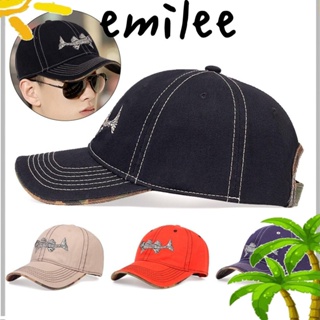 EMILEE หมวกเบสบอล หมวกแก๊ป ผ้าฝ้าย ปรับได้ สไตล์เรโทร