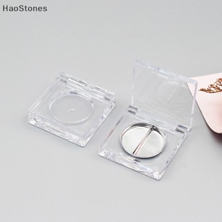 Haostones กล่องพลาสติกเปล่า ทรงสี่เหลี่ยม สําหรับใส่เครื่องสําอาง อายแชโดว์