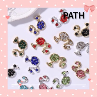 Path สติกเกอร์กลิตเตอร์ อัลลอย รูปหางม้า เจ้าหญิงบาร์บี้ สีทอง สีเงิน สําหรับตกแต่งเล็บ DIY 20 ชิ้น